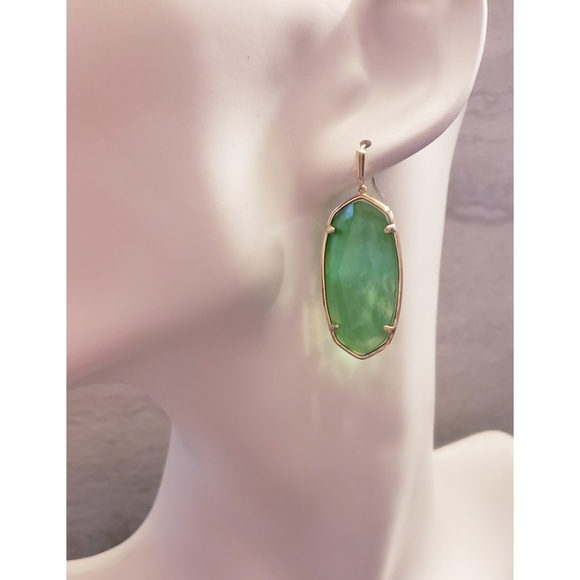 Kendra Scott Elle Earrings in Jade Green I… - Picture 4 of 8